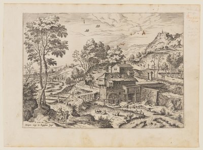 The Flight into Egypt, from Landscapes with Biblical and Mythological Scenes by Hieronymus Cock