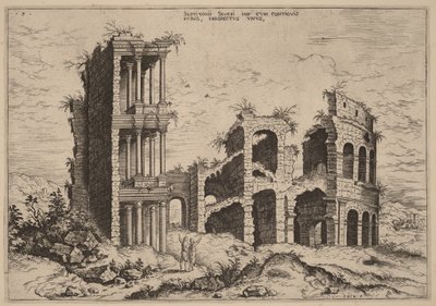 The Septizonium and the Colosseum by Hieronymus Cock