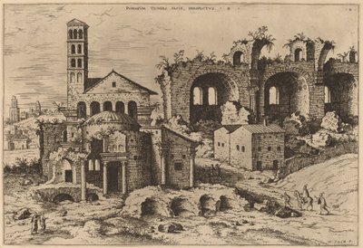 The Temple of Augustus and Faustina, the Temple of Divus Romulus, and the Basilica of Constantine by Hieronymus Cock