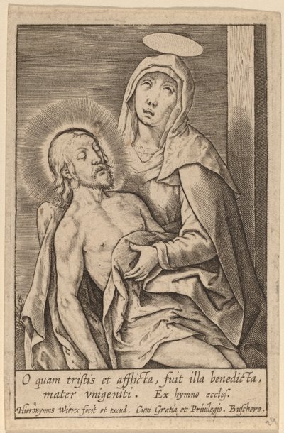 O how sad and afflicted ... by Hieronymus Wierix