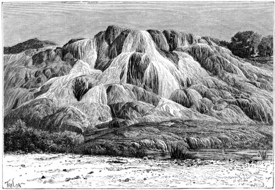 Petrified Cascade of Hammam el Meskoutine, Algeria, c1890 by Hildibrand
