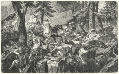 Charlemagne crossing the Alps, 773 by Hippolyte Delaroche