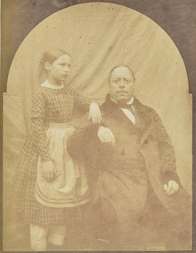 Portrait of a Man and Girl by Hippolyte Bayard
