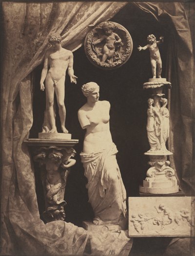 Still Life with Statuary and Drapery by Hippolyte Bayard