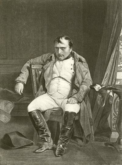 Abdication, Napoleon at Fontainbleau by Hippolyte Delaroche