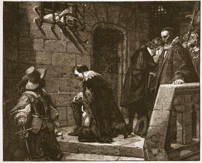 Lord Strafford on the way to execution, illustration from 
