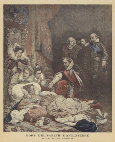 The Death of Elizabeth I, Queen of England by Hippolyte Delaroche