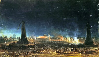 Night Festival on the Champ de Mars, Paris by Hippolyte Victor Valentin Sebron