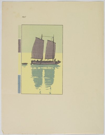 A Junk, Plate No. 1, late 19th-mid 20th century by Hiroshi Yoshida