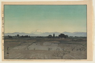Fuji from Musashino, from the series, Ten Views of Mount Fuji by Hiroshi Yoshida