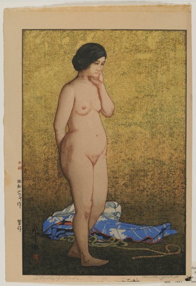 Study of Nude, Showa Era by Hiroshi Yoshida
