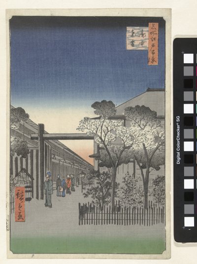 Dawn in Yoshiwara by Hiroshige (I) , Utagawa