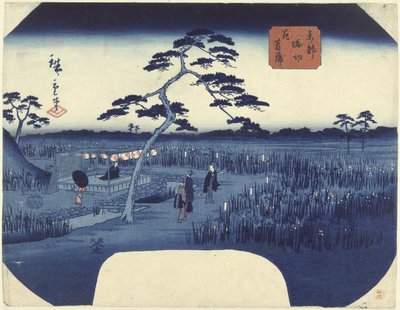 Blooming Irises at Horikiri in the Eastern Capital by Hiroshige (II) , Utagawa