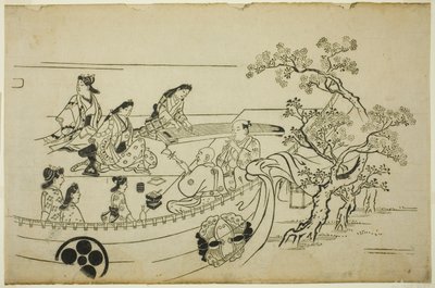 Flower-Viewing Party with Crest-Bearing Curtain, from the series 