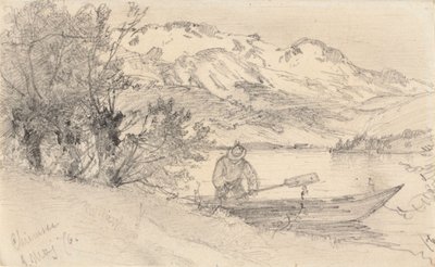 Alpine Landscape from Chiemsee by Hjalmar Munsterhjelm