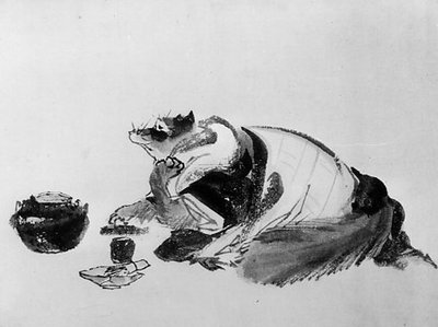 Badger, 19th century by Hokusai School.