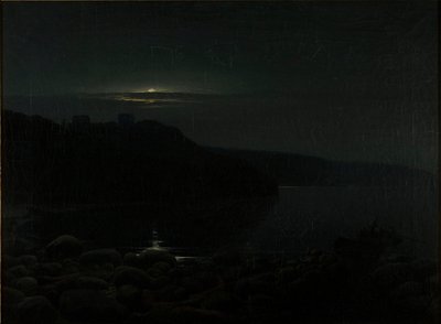 Hammershus in the Moonlight by Holger Drachmann