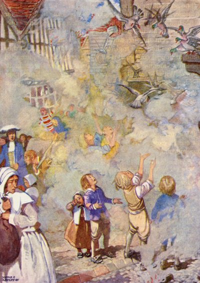 The poor pigeons were loth to leave their houses by Honor Charlotte Appleton