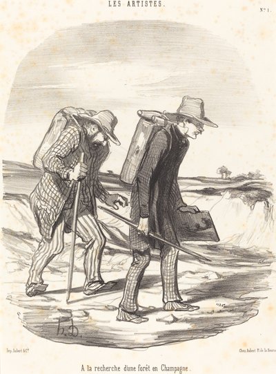 In Search of a Forest in Champagne by Honoré Daumier