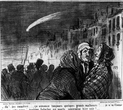Ah! Comets... It Always Announces Some Great Misfortunes! (Cartoon by Honore Daumier, Charivari) by Honoré Daumier