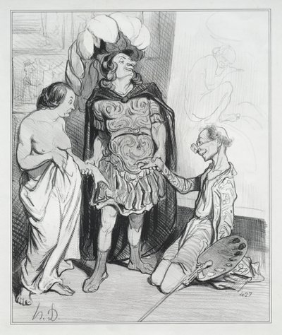 Apelles and Campaste by Honoré Daumier