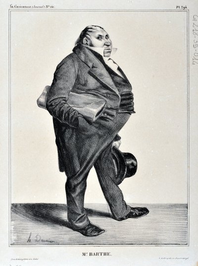 Celebrities of Caricature: M. Barthe by Honoré Daumier