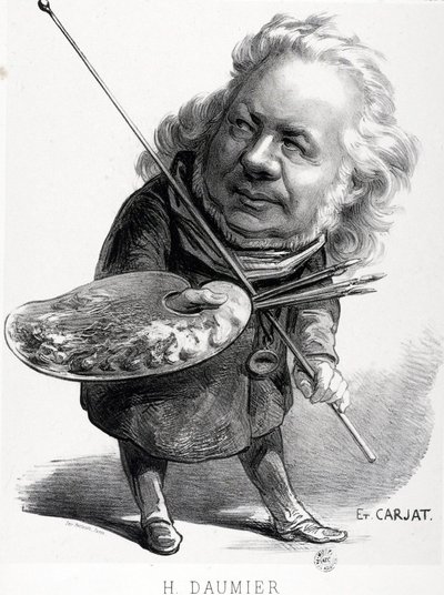 Cartoon by Honore Daumier, French Engraver, Painter and Sculptor. Carjat Engraving. Arbaud Museum by Honoré Daumier