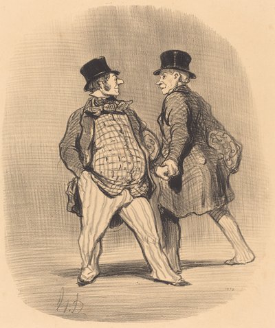 Brother, beware of the little baron... by Honoré Daumier