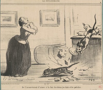 The Inconvenience of Loving at the Same Time by Honoré Daumier