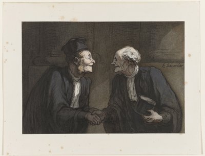 Two Lawyers: The Handshake by Honoré Daumier