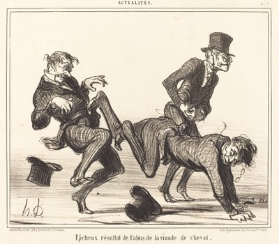 Unfortunate Result... of Horse Meat by Honoré Daumier