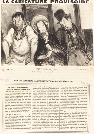 Interior of an Omnibus by Honoré Daumier