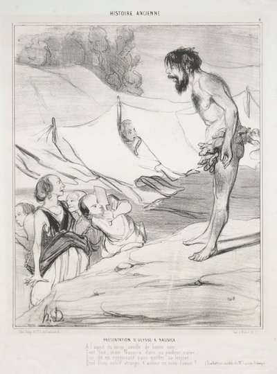 Introduction of Ulysses to Nausicaa by Honoré Daumier