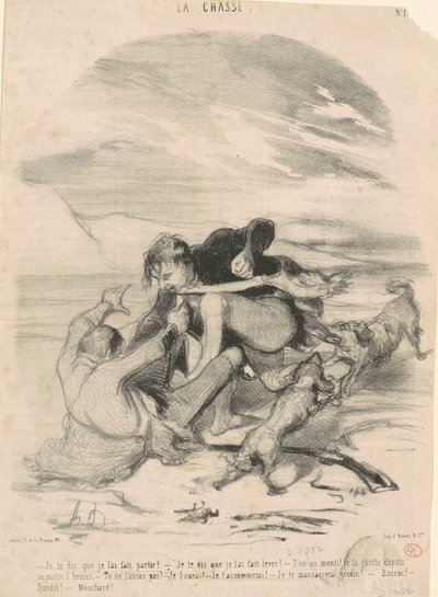 I tell you I made him leave by Honoré Daumier