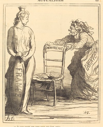 I assure you that you will be very well seated by Honoré Daumier