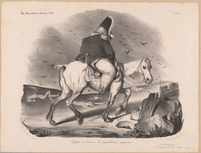 Caricature of Louis Philippe I, King of France on Horseback Among Corpses by Honoré Daumier