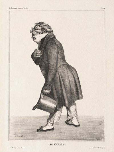 La Caricature, Pl. 314, Comte de Keratry by Honoré Daumier