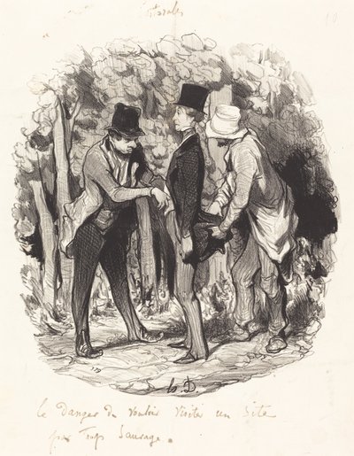 The Danger of... Visiting a Too Wild Site by Honoré Daumier