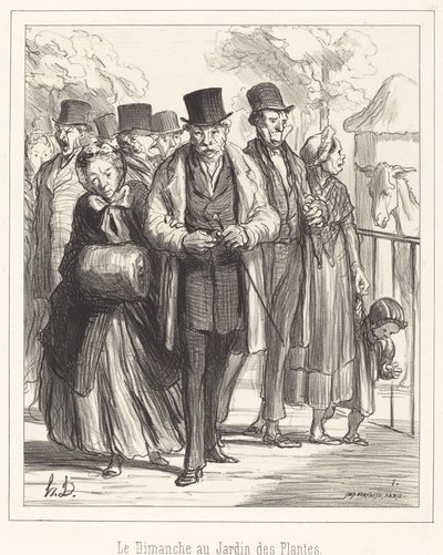 Sunday at the Jardin des Plantes by Honoré Daumier
