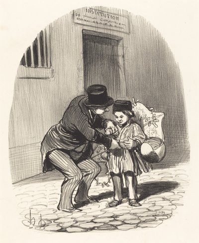 The Day Out by Honoré Daumier