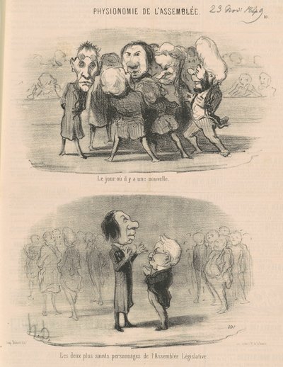 The Day When There is News by Honoré Daumier