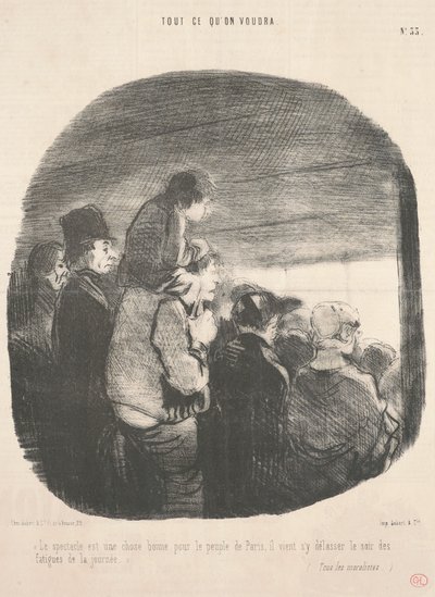 The Show is a Good Thing for the People of Paris by Honoré Daumier