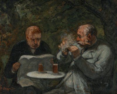 The Beer Drinkers by Honoré Daumier