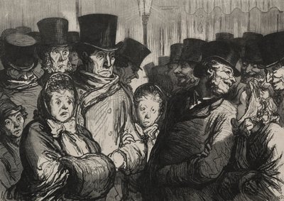 The Theatres: Leaving the Drama and Leaving the Acrobats by Honoré Daumier