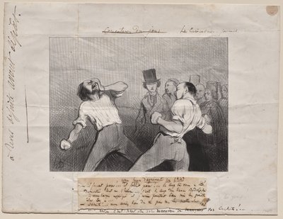 Lesson in Understanding in 1843 by Honoré Daumier
