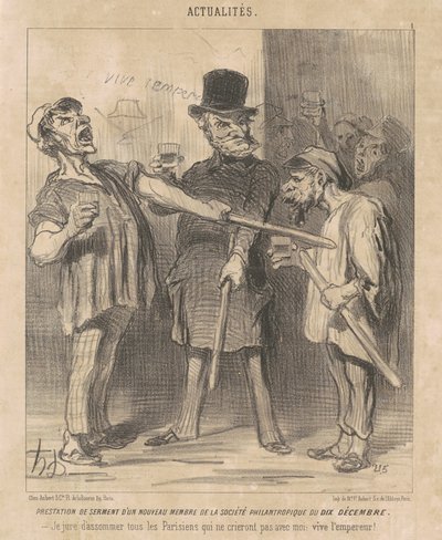 Performance of a Member of the Tenth of December by Honoré Daumier