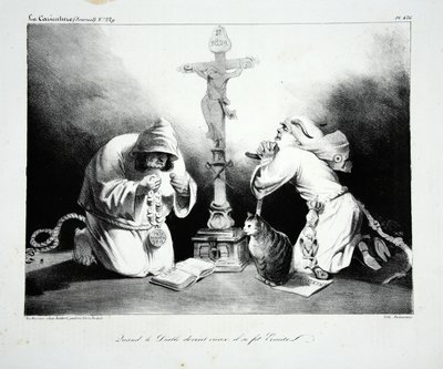 Quand le Diable Devint Vieux, il se Fit Ermite by Honoré Daumier