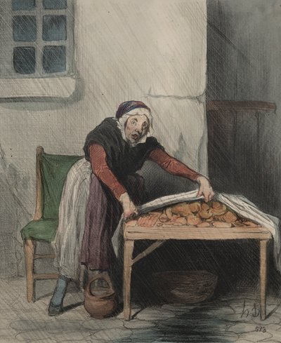 The Chapter of Interpretations, plate 8: Each burn fears cold water by Honoré Daumier