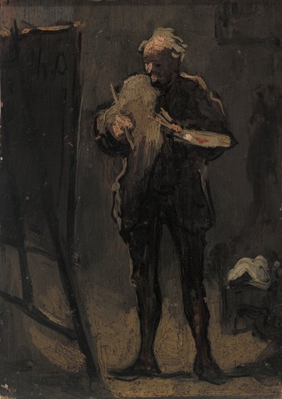 The Painter in Front of His Painting by Honoré Daumier