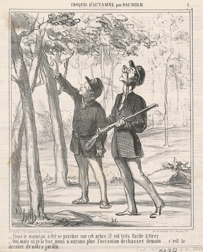 Look, the Sparrow Has Perched by Honoré Daumier